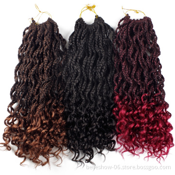 Hot sell high quality wholesale 18inch 24 Strands crochet senegalese twist ombre senegalese twist curly senegalese twist